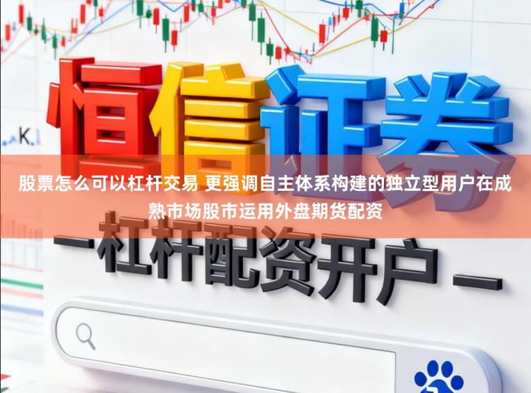 股票怎么可以杠杆交易 更强调自主体系构建的独立型用户在成熟市场股市运用外盘期货配资
