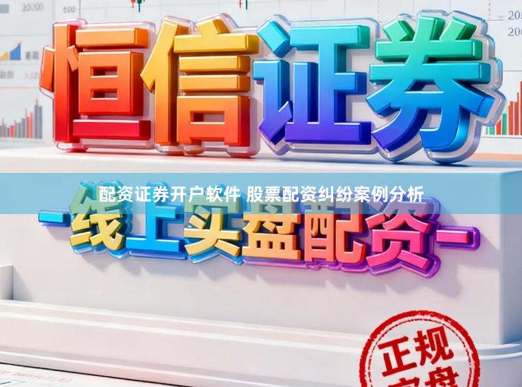 配资证券开户软件 股票配资纠纷案例分析
